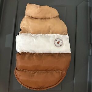 Tri-Color Dog Puffer Jacket - XS